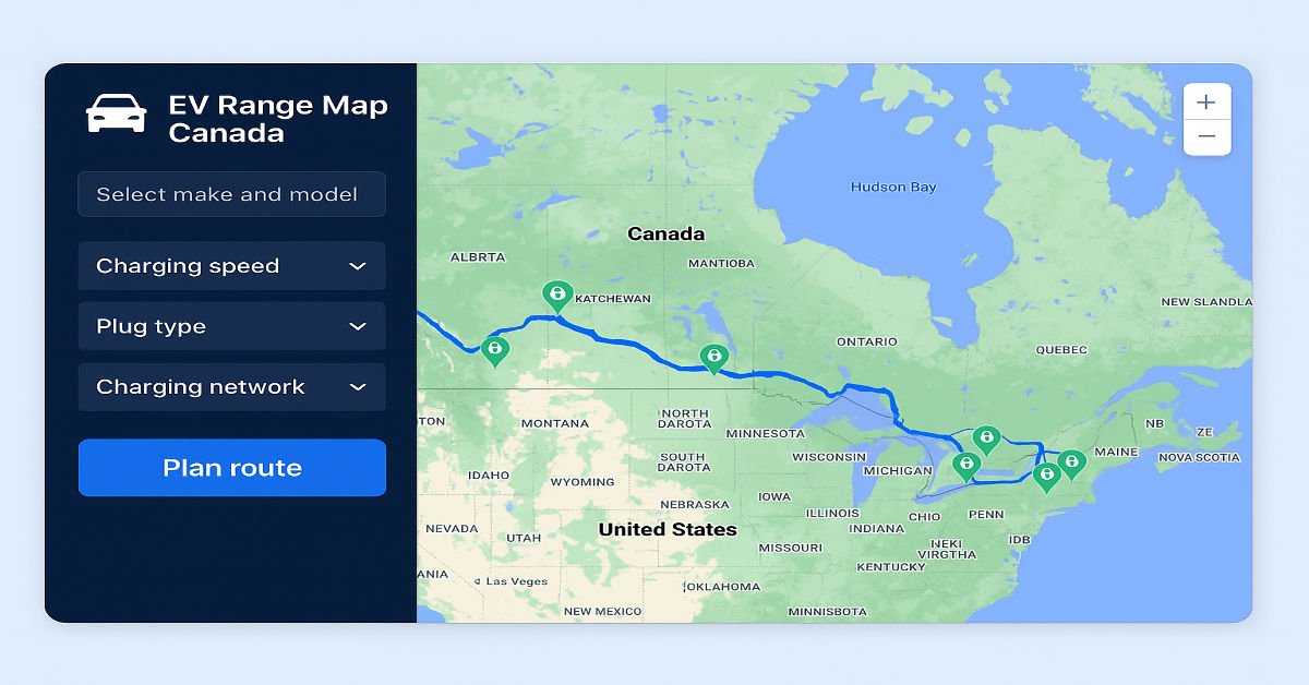 EV Range Map Canada Interactive Tool help