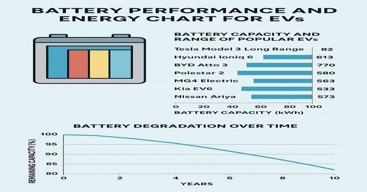 Understand EV battery performance and energy charts for 2025.