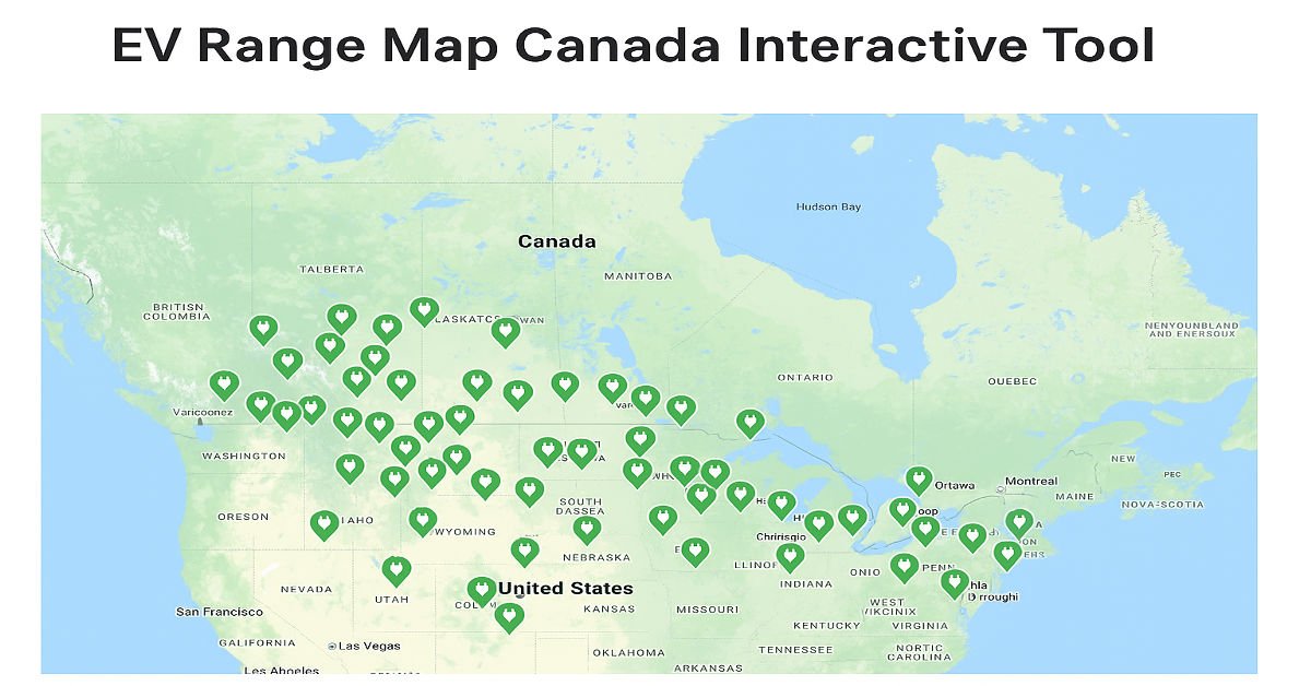 EV Range Map Canada Interactive Tool