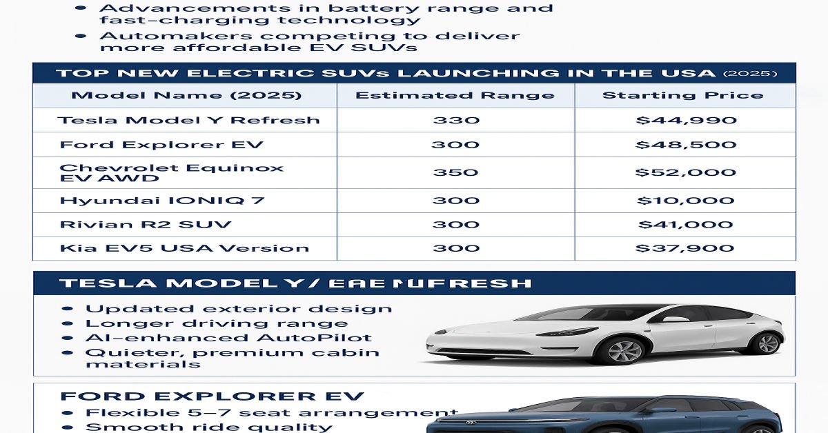 New Electric SUV Launches in the USA.