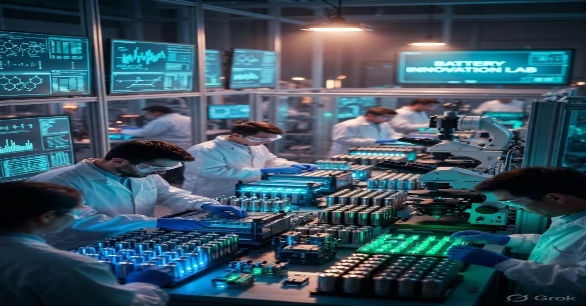 EV battery innovation companies in Manchester.